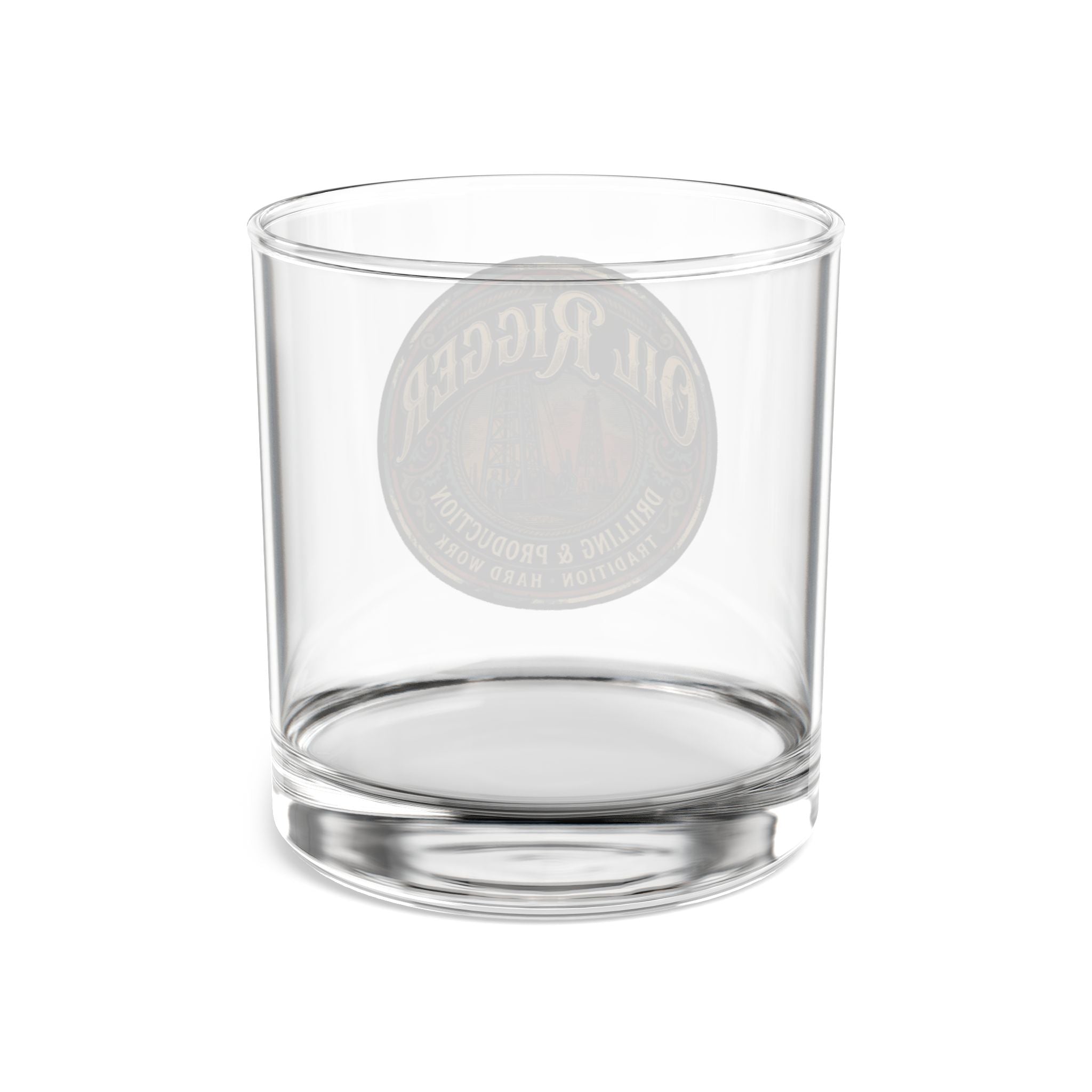 Oil Rigger 10oz Rocks Glass – Vintage Drilling Rig Whiskey Tumbler - DCA0205