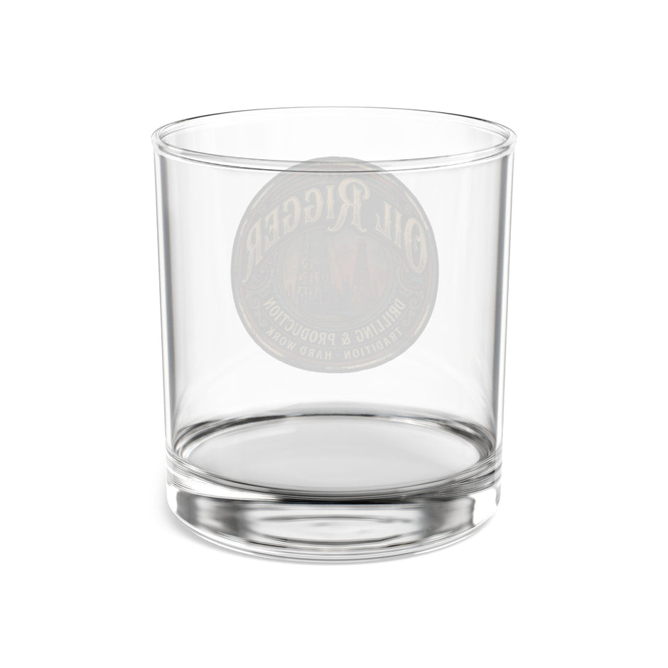 Oil Rigger 10oz Rocks Glass – Vintage Drilling Rig Whiskey Tumbler - DCA0205
