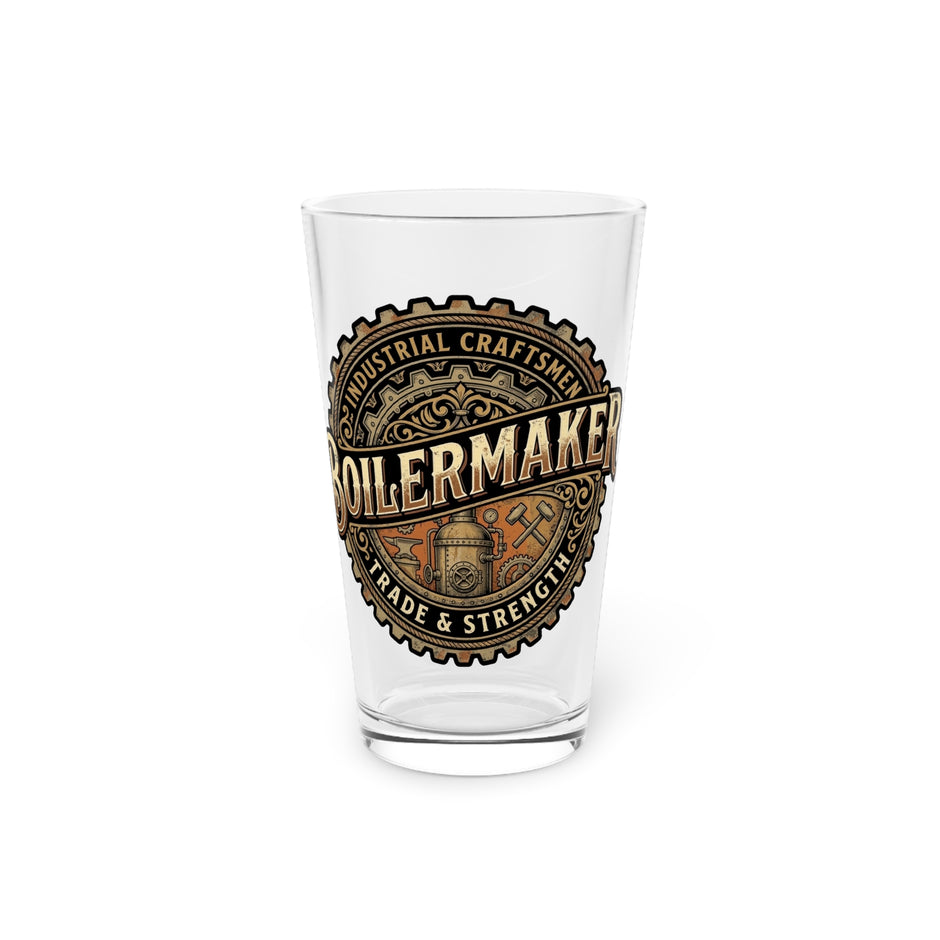 Boilermaker Vintage Emblem Pint Glass — 16oz Beer Glass - DCA0154