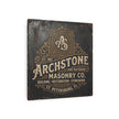 Mason - Archstone Masonry Co. Metal Sign – Vintage Industrial Masonry Plaque - DCA0436