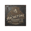 Mason - Archstone Masonry Co. Metal Sign – Vintage Industrial Masonry Plaque - DCA0436