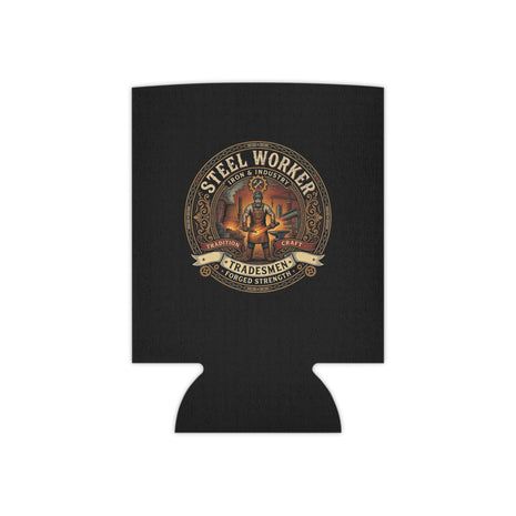 Steel Worker Can Cooler – HTBA Tradesmen Emblem Beer Koozie