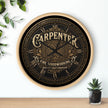 Carpenter Wall Clock — Vintage Woodworking Sign Clock for Workshop & Home - DCA384