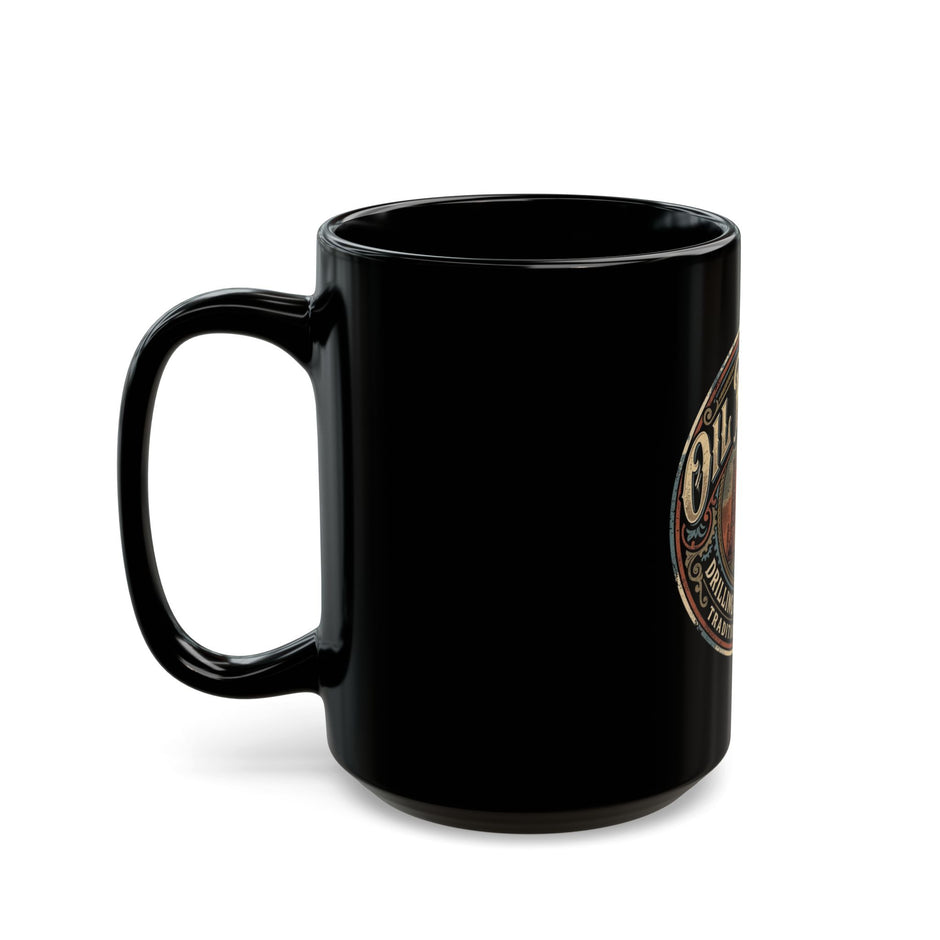 Oil Rigger Black Coffee Mug – Vintage Drilling & Production Design (11oz/15oz) - DCA0281