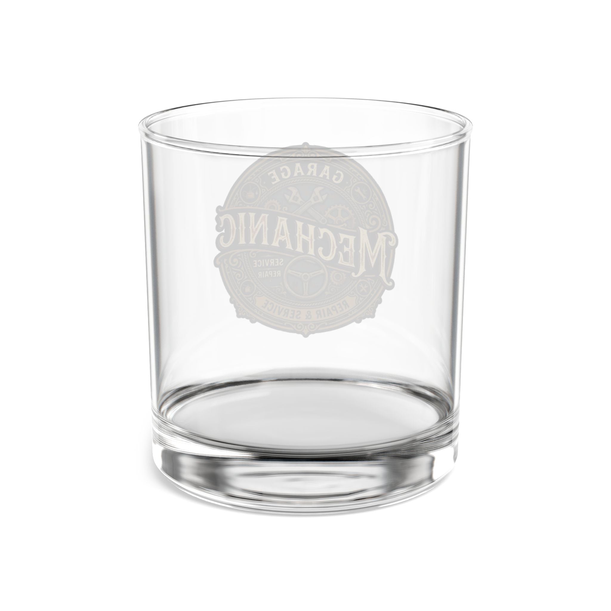 Mechanic Garage Logo 10oz Rocks Glass – Vintage Repair & Service Whiskey Tumbler - DCA0203