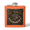 HVAC Technician 6oz Stainless Steel Flask — Service • Repair • Install Gift - DCA0423