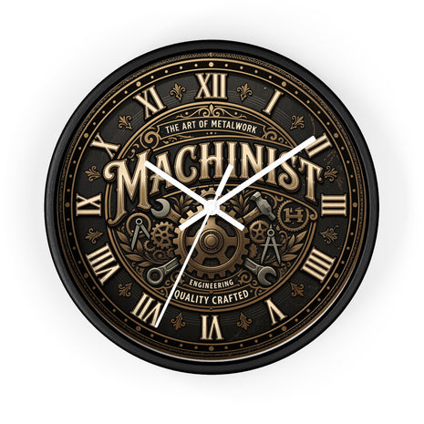 Machinist Wall Clock — Vintage Gearwork Industrial Decor (The Art of Metalwork) - DCA0406