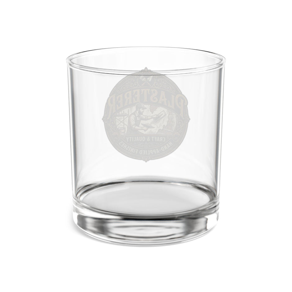 Plasterer Craft Logo 10oz Rocks Glass – Vintage Tradesman Whiskey Tumbler - Plasterer - DCA0207