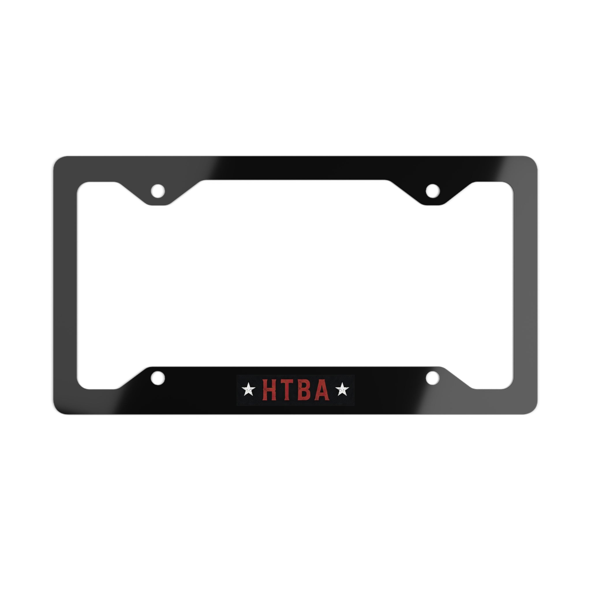 HTBA Metal License Plate Frame —  Brushed Steel Car Plate Frame