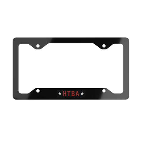 HTBA Metal License Plate Frame —  Brushed Steel Car Plate Frame