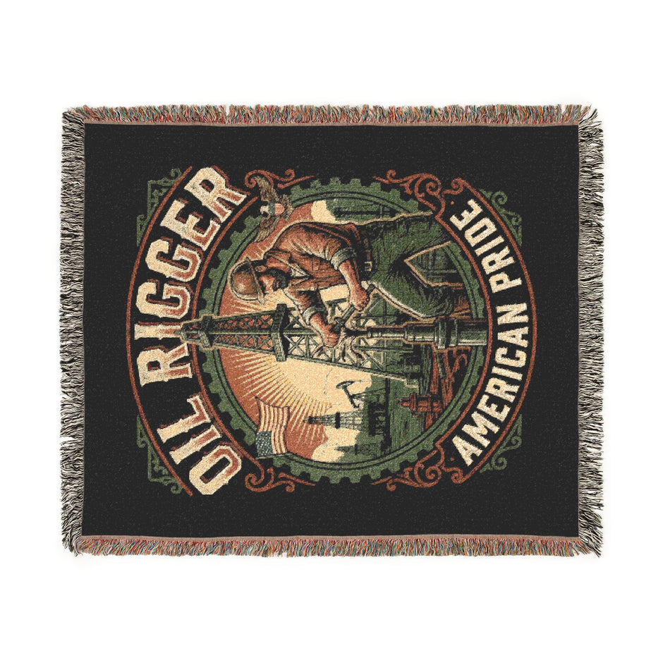 Oil Rigger Woven Blanket — Vintage American Pride Throw