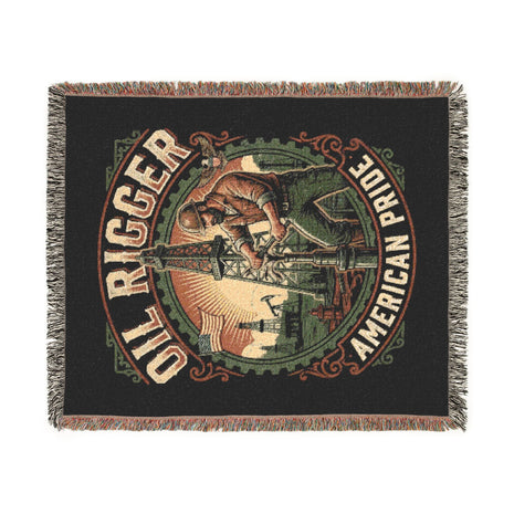 Oil Rigger Woven Blanket — Vintage American Pride Throw