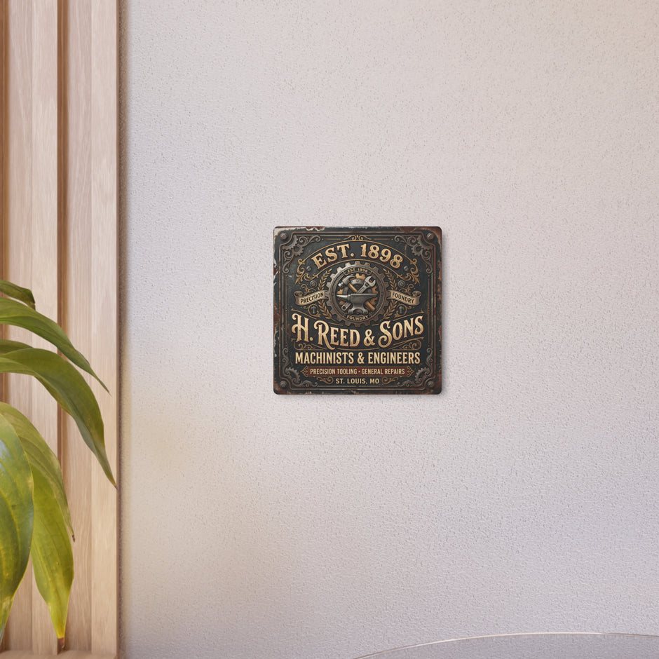 Machinist Metal Sign - H. Reed & Sons Vintage Machinists & Engineers Wall Art (Est. 1898) - DCA0435