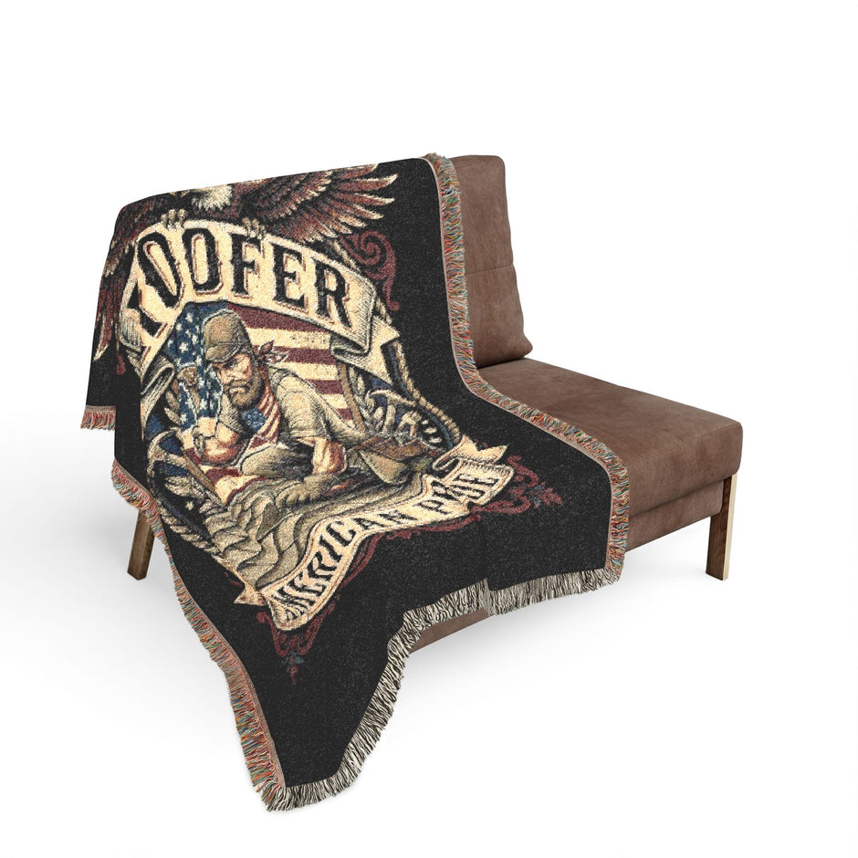 Roofer American Pride Woven Blanket — Tradesman Throw