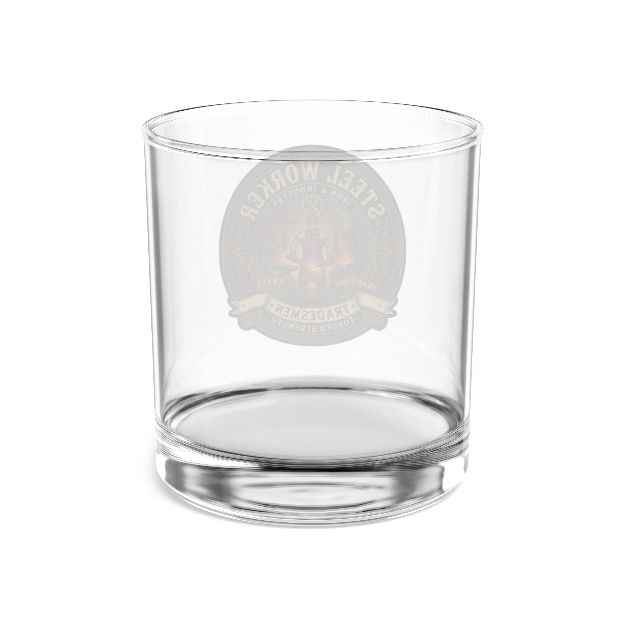 Steel Worker Tradesman 10oz Rocks Glass – Forged Strength Whiskey Tumbler - Steel Worker - DCA0196