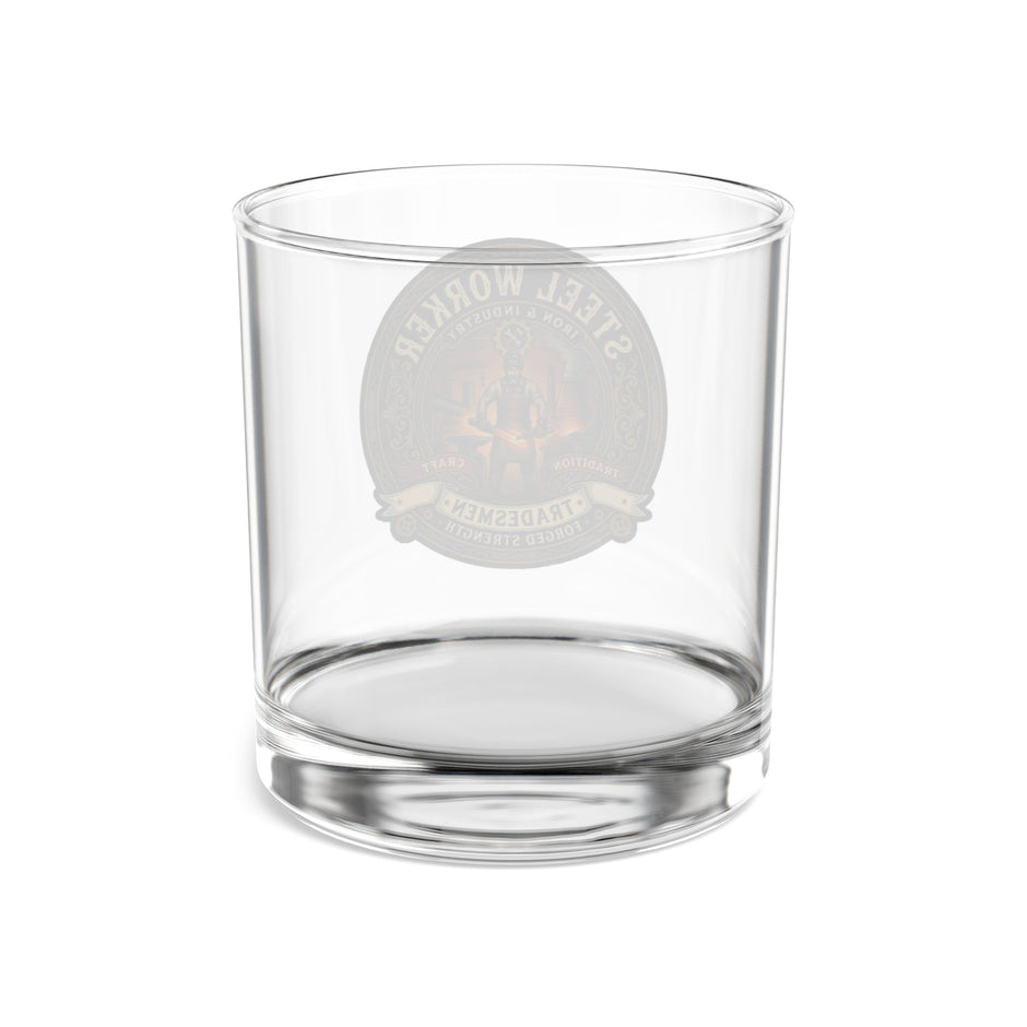 Steel Worker Tradesman 10oz Rocks Glass – Forged Strength Whiskey Tumbler - Steel Worker - DCA0196