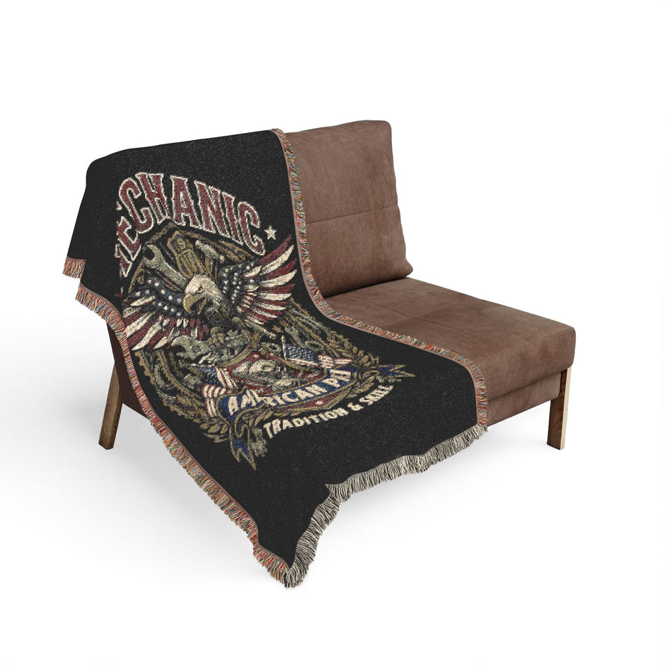 Mechanic Woven Blanket — American Pride Eagle Throw