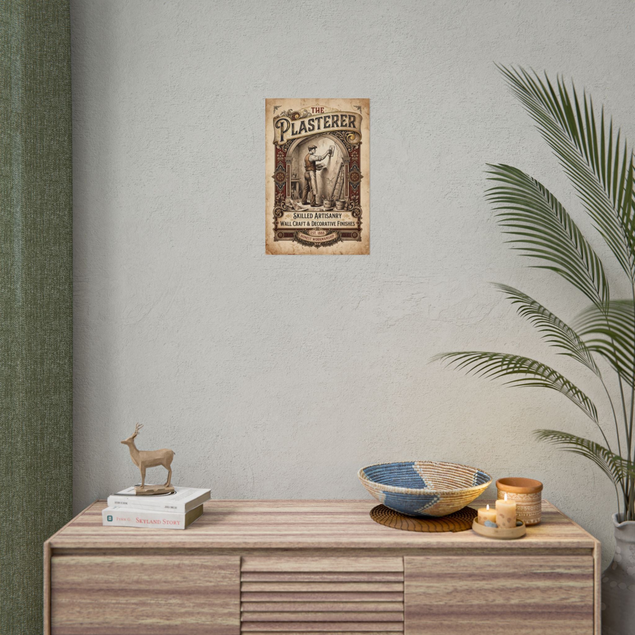 Plasterer Vintage Poster – Skilled Artisan Wall Art - DCA0378