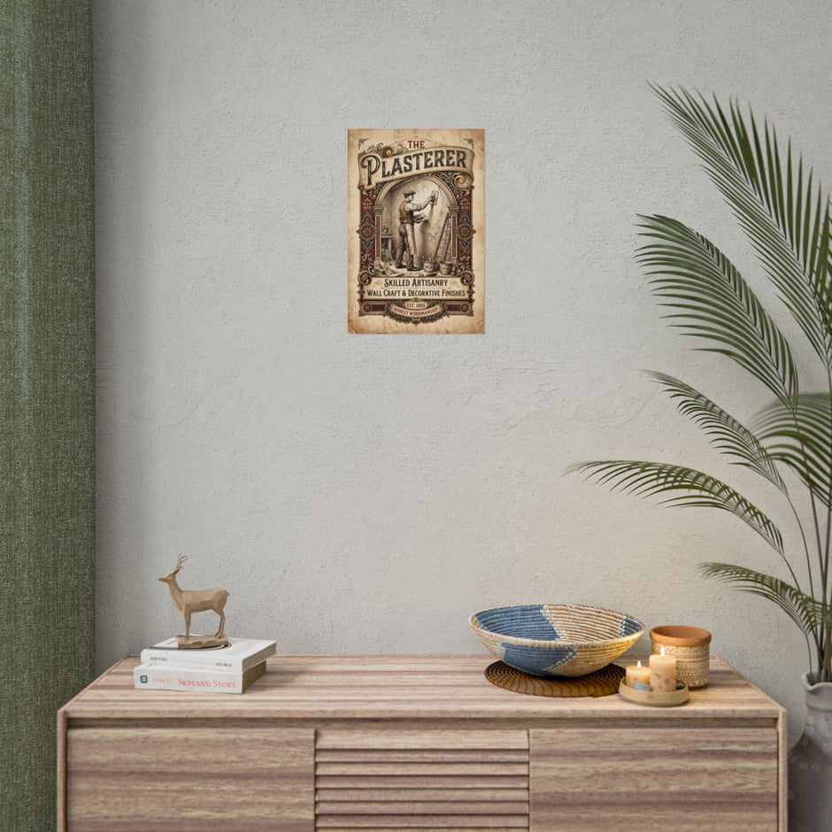 Plasterer Vintage Poster – Skilled Artisan Wall Art - DCA0378