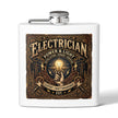 Electrician Licensed & Bonded Flask – 6oz Stainless Steel Hip Flask (Power • Lighting • Repairs) - DCA0421