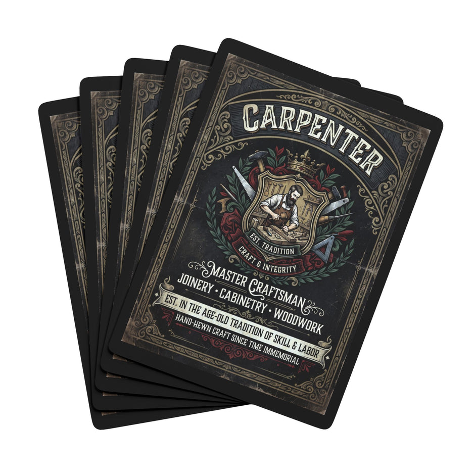 Carpenter Playing Cards — 'Master Craftsman' Vintage Poker Deck - DCA0353