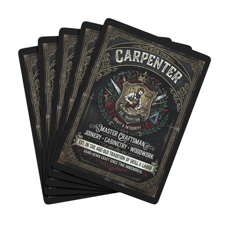 Carpenter Playing Cards — 'Master Craftsman' Vintage Poker Deck - DCA0353