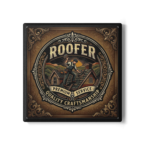 Roofer Coaster — Vintage Roofer Craftsman Ceramic Drink Coaster - Roofer - DCA0240