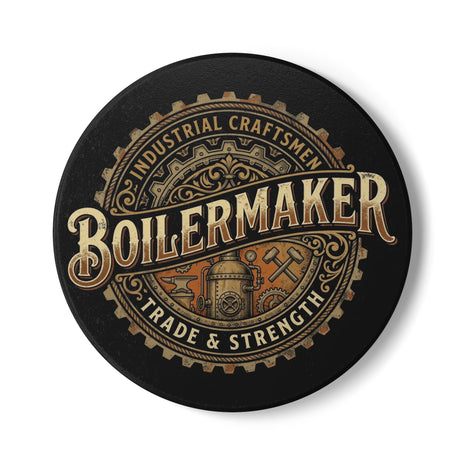 Boilermaker Ceramic Coaster – Industrial Craftsmen 'Trade & Strength' Drink Coaster- DCA0228