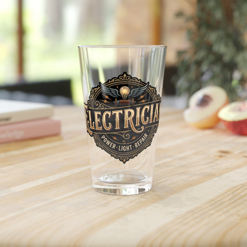 Electrician Vintage Crest Pint Glass – 16oz - DCA0261