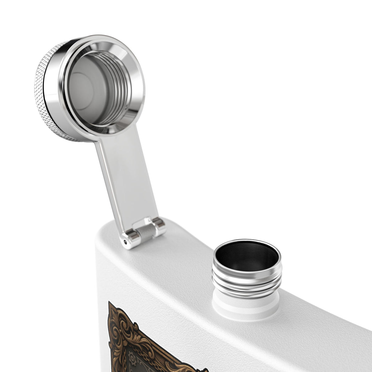 Machinist Flask — 6oz Stainless Steel Industrial Workshop Hip Flask - DCA0426
