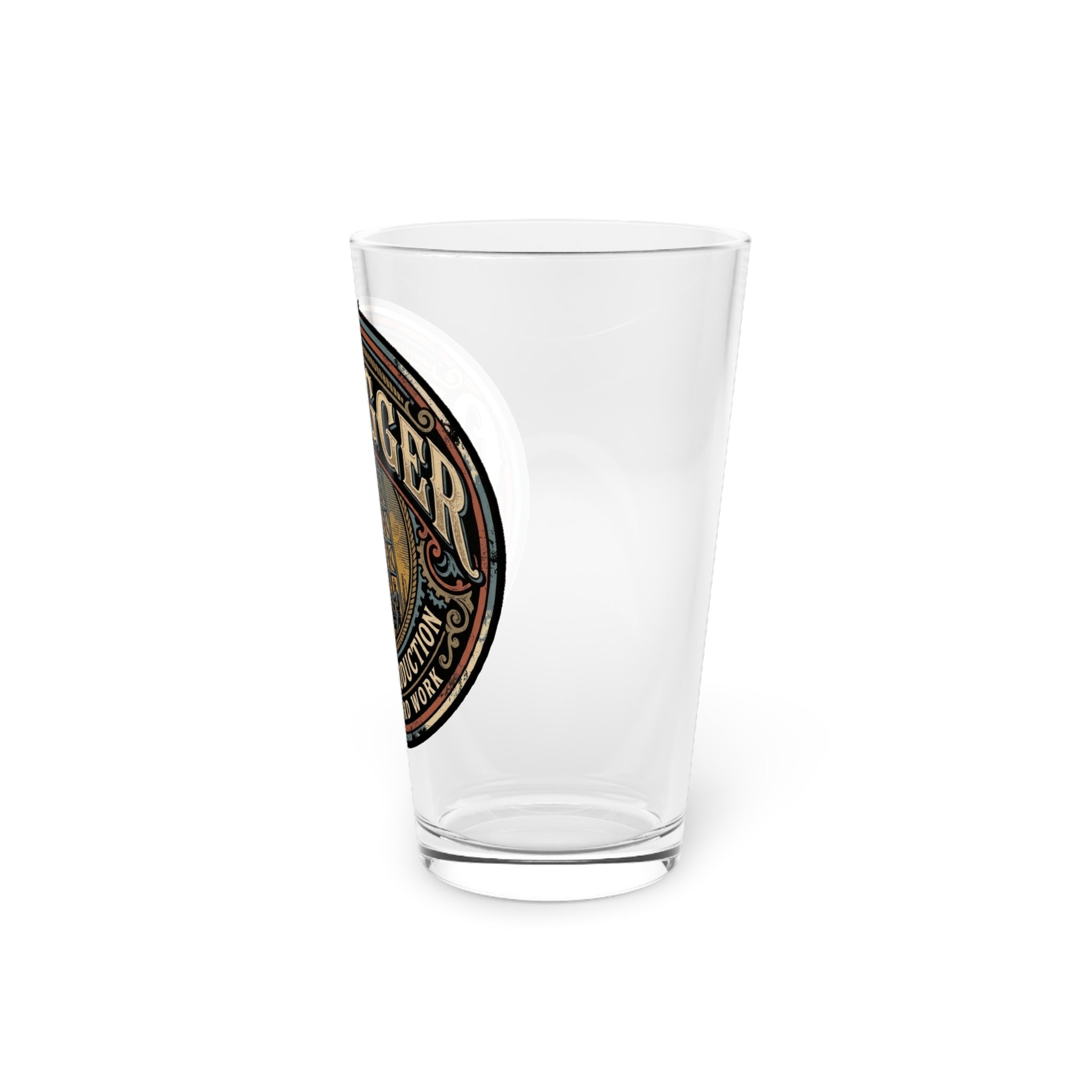 Oil Rigger Pint Glass – Vintage Drilling & Production Logo 16oz - DCA0166