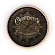 Carpenter Wall Clock — Vintage Woodworking Sign Clock for Workshop & Home - DCA384
