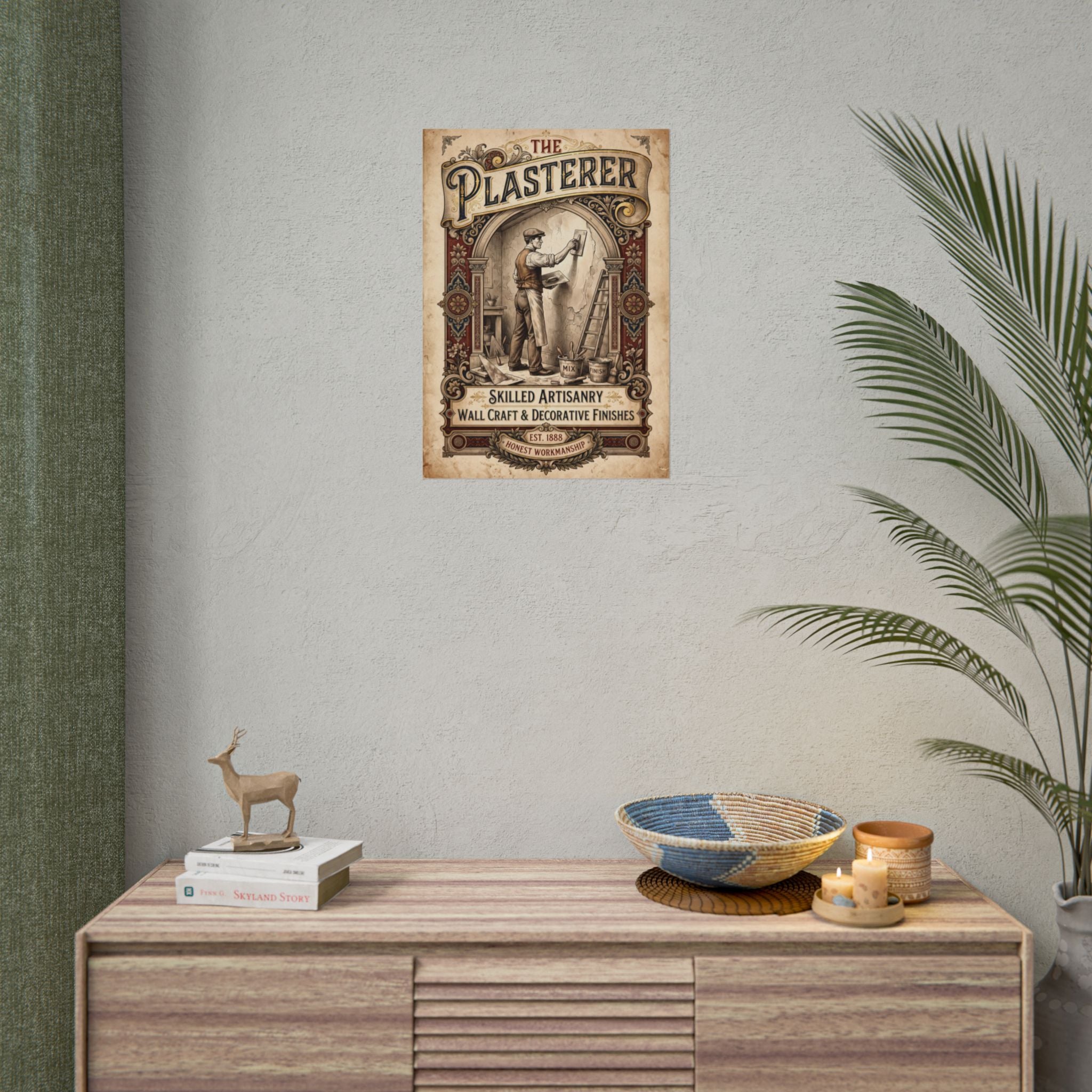 Plasterer Vintage Poster – Skilled Artisan Wall Art - DCA0378