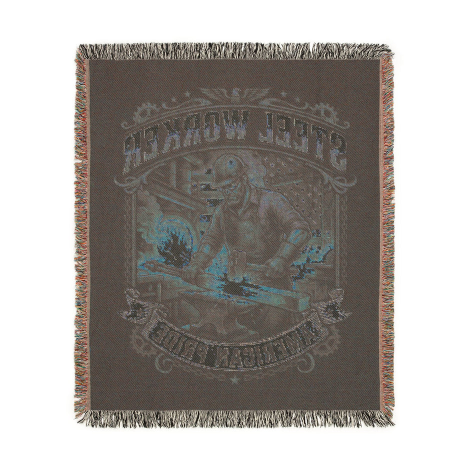 Steel Worker Woven Blanket — Amrican Pride Throw