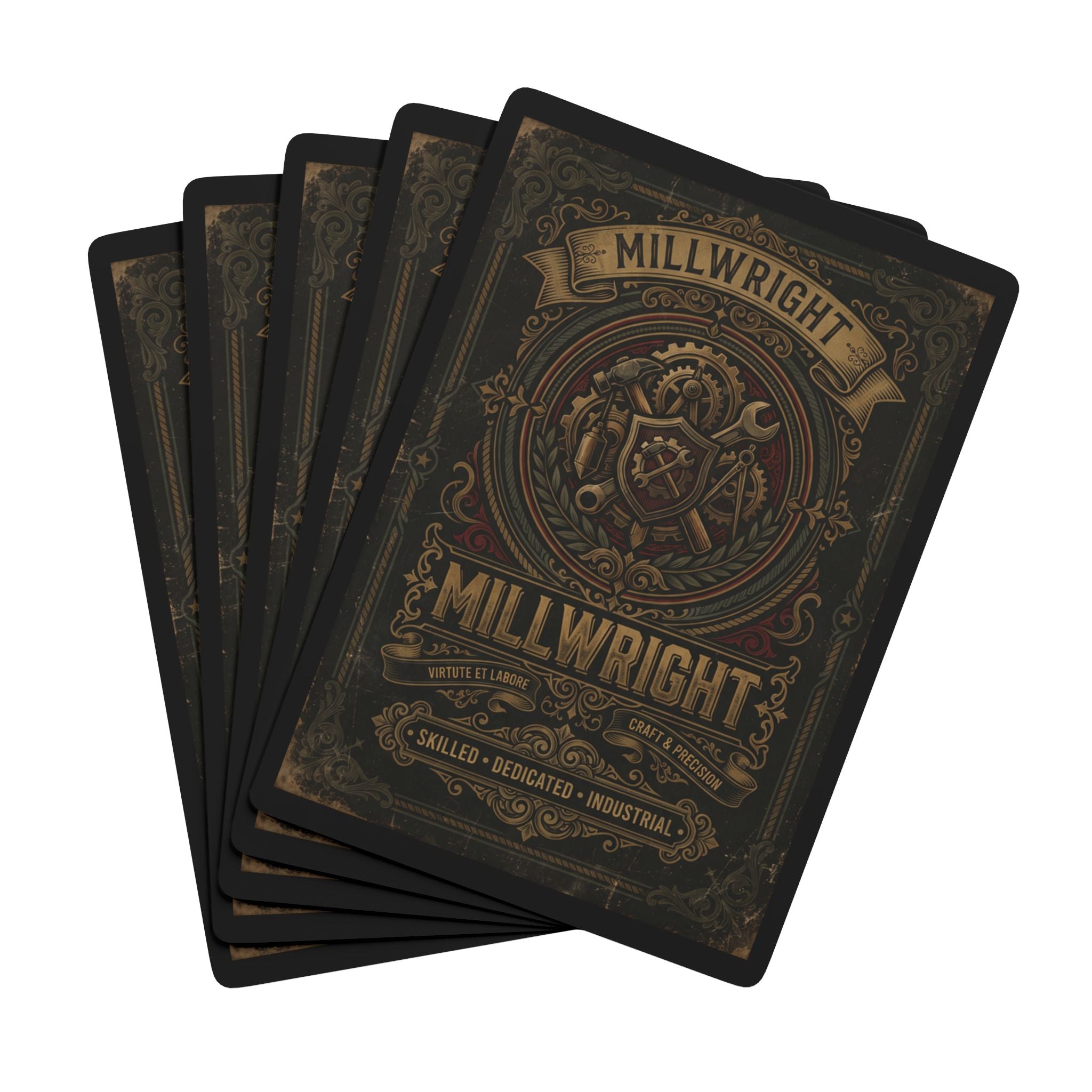Millwright Poker Playing Cards — Antique Industrial Deck - DCA0360
