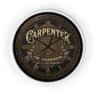 Carpenter Wall Clock — Vintage Woodworking Sign Clock for Workshop & Home - DCA384