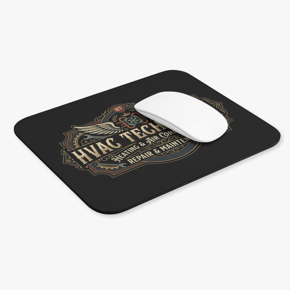 HVAC Technician Mouse Pad — Vintage Heating & Air Conditioning Repair & Maintenance - DCA0306