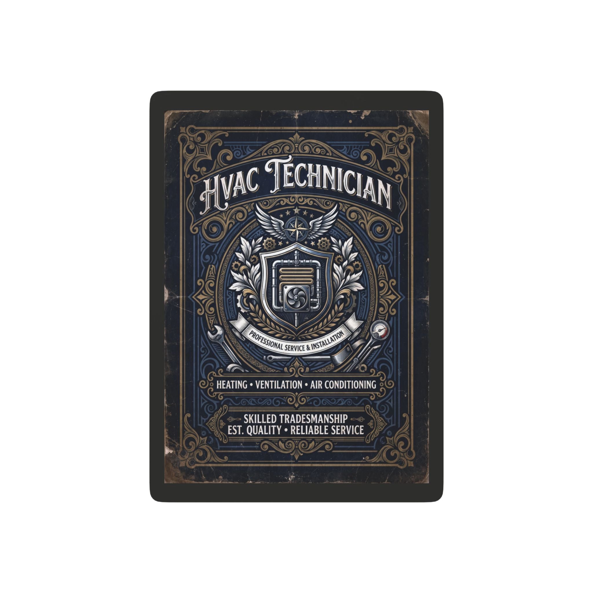 HVAC Technician Playing Cards — Vintage Tradesman Poker Deck - DCA0355