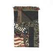 Heavy Equipment Operator Woven Blanket — American Pride Flag Design