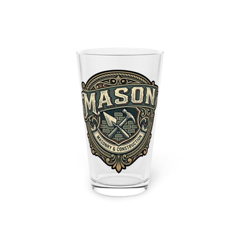 Mason 16oz Pint Glass — Vintage Tradesman Beer Glass - DCA0185