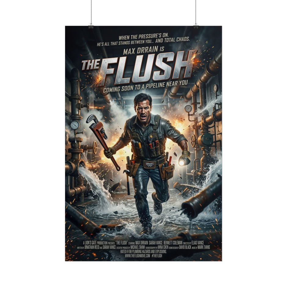 Plumber - The Flush — Plumber Action Movie Rolled Poster - DCA0474