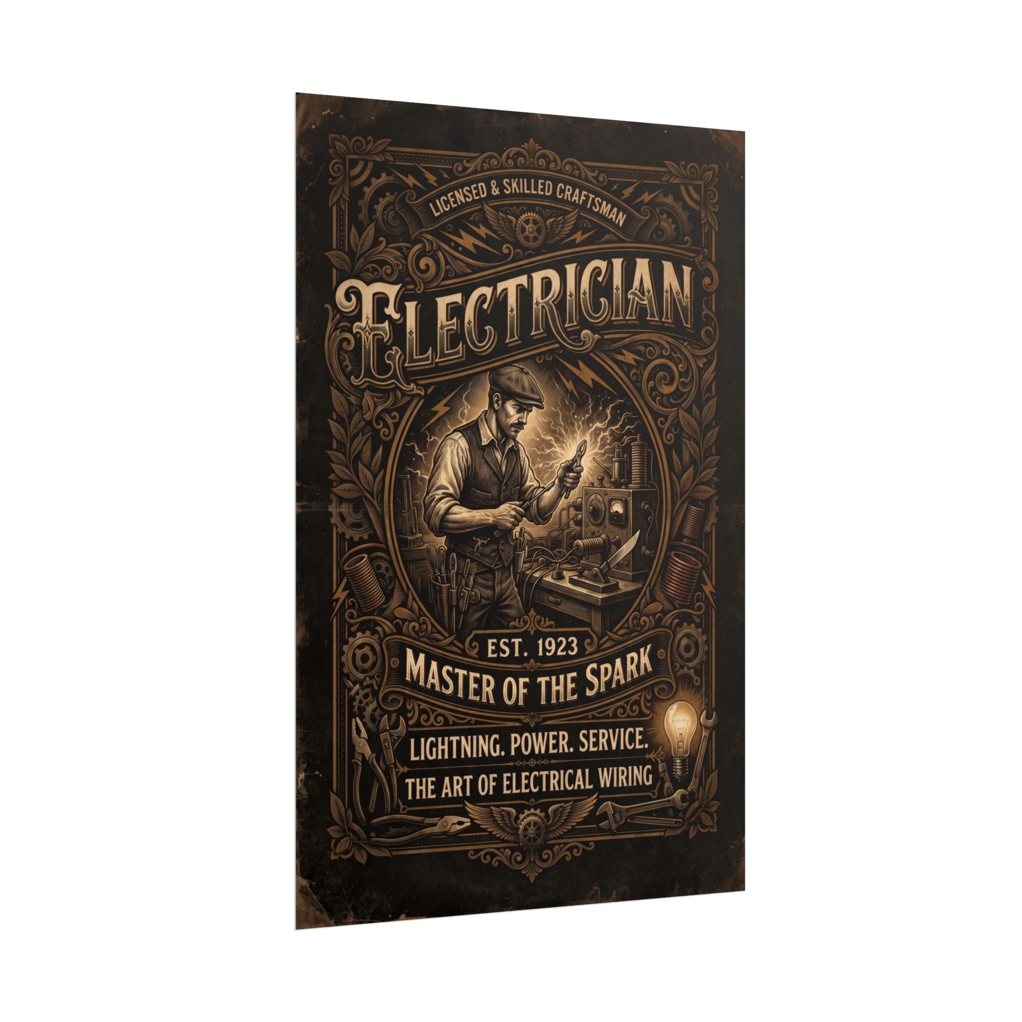 Electrician Vintage Poster — 