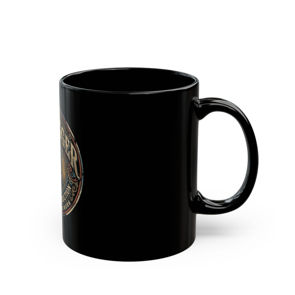 Oil Rigger Black Coffee Mug – Vintage Drilling & Production Design (11oz/15oz) - DCA0281