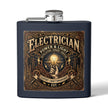 Electrician Licensed & Bonded Flask – 6oz Stainless Steel Hip Flask (Power • Lighting • Repairs) - DCA0421