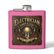 Electrician Licensed & Bonded Flask – 6oz Stainless Steel Hip Flask (Power • Lighting • Repairs) - DCA0421