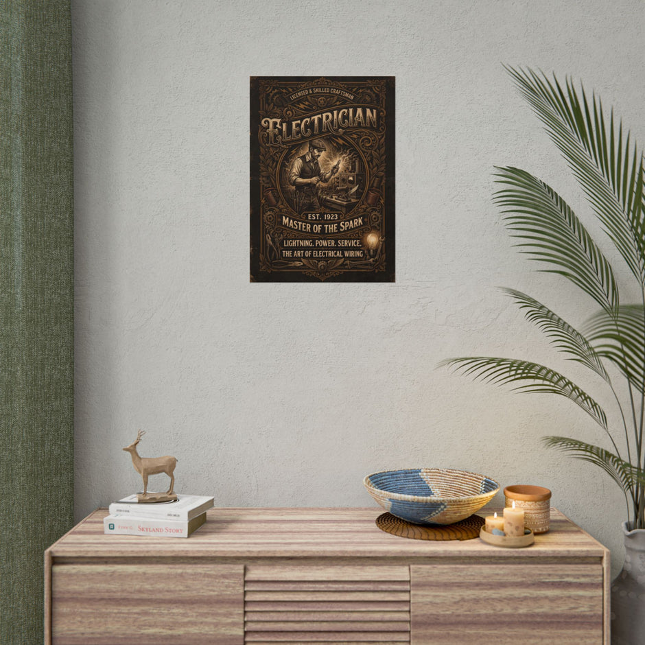 Electrician Vintage Poster — 
