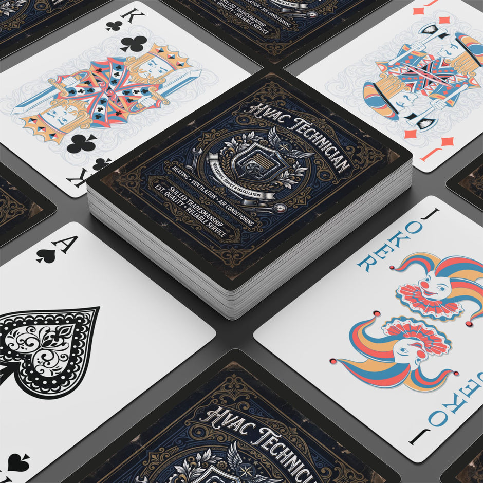 HVAC Technician Playing Cards — Vintage Tradesman Poker Deck - DCA0355