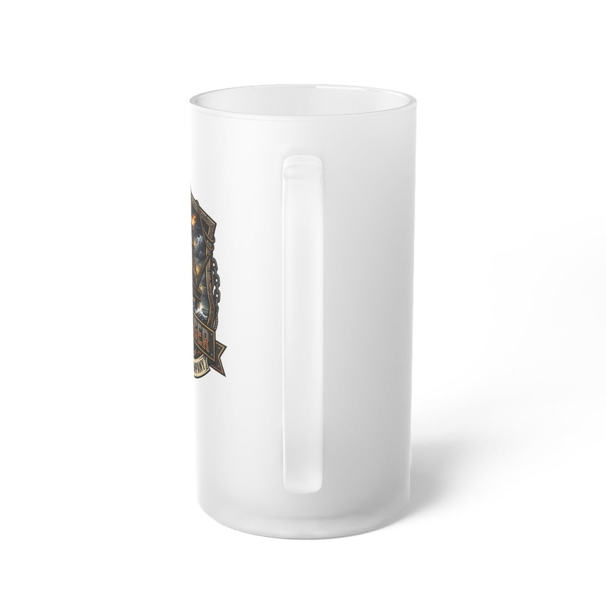 Oil Rigger -Themed Frosted Glass Beer Mug - DCA0517