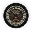 Steel Worker Wall Clock — Vintage Industrial Forge Clock - DCA0400