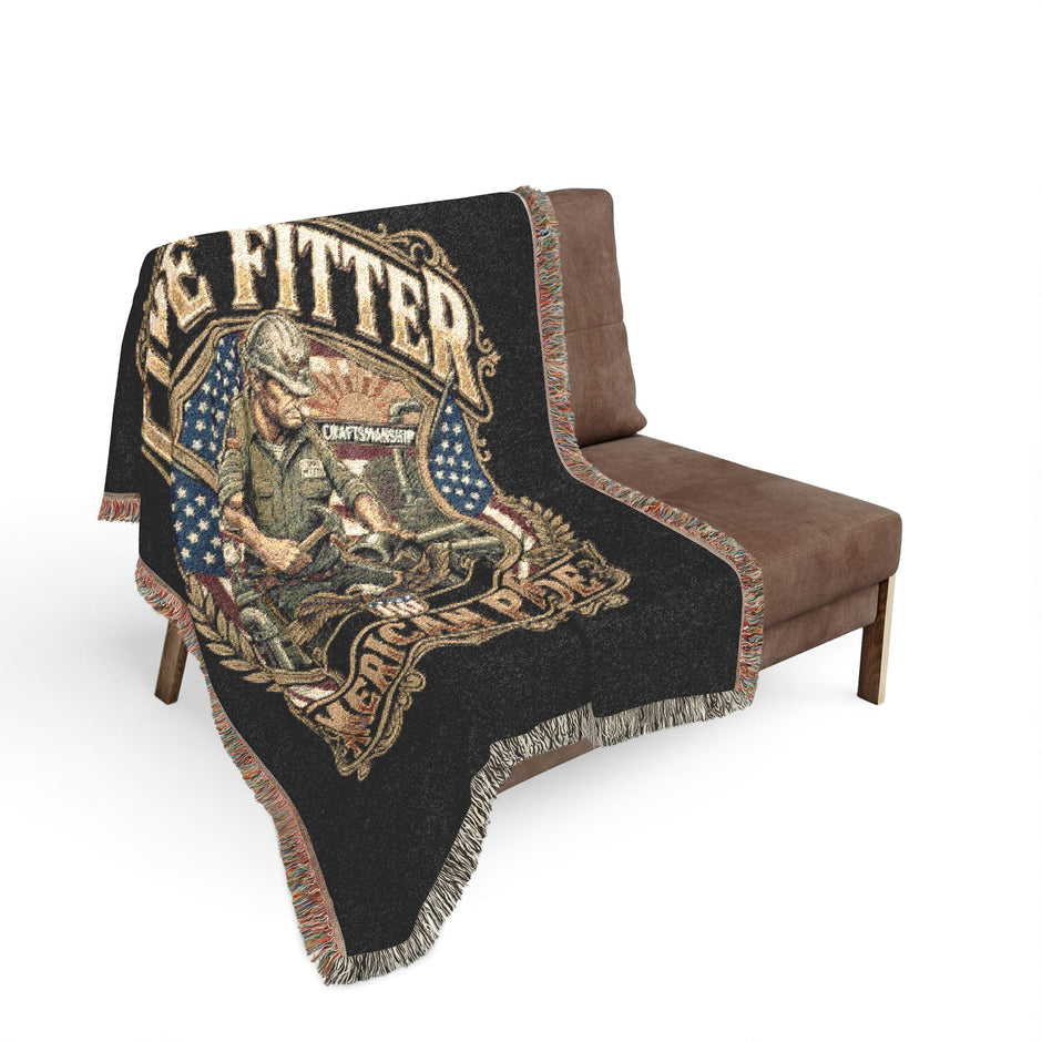 Pipe Fitter Woven Blanket — American Pride Throw